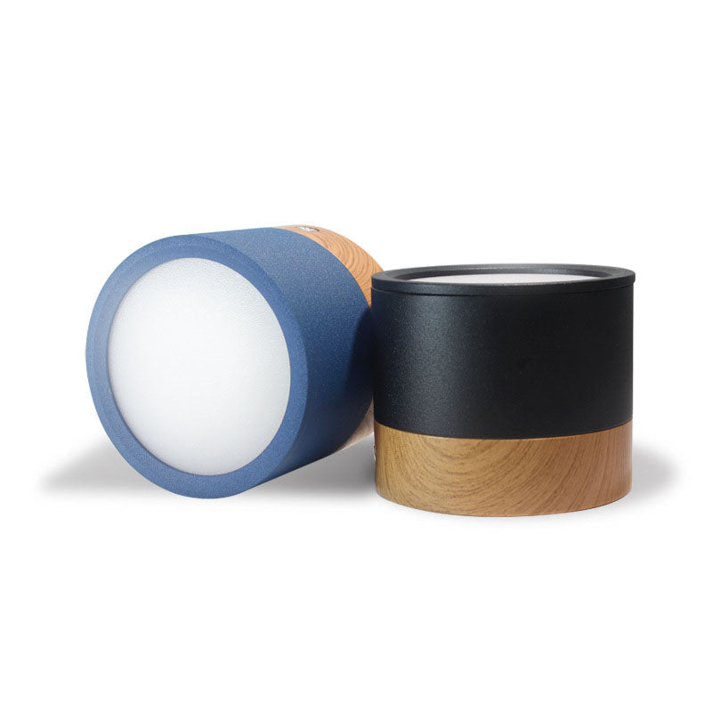 Ming-montert Downlight Macaron LED-Downlight 12W trefiber variabel lys veranda gang soverom