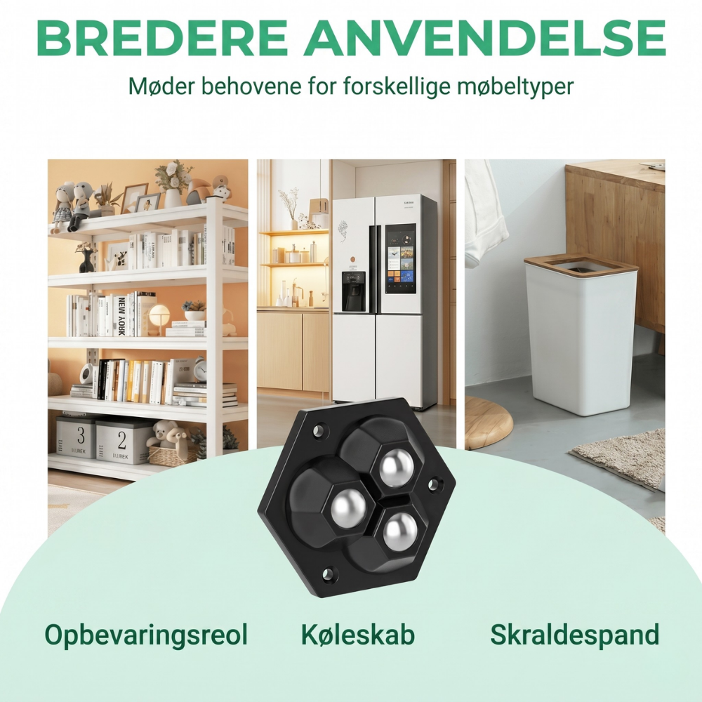 TriGlide 360° møbelhjul med lager | Skanto