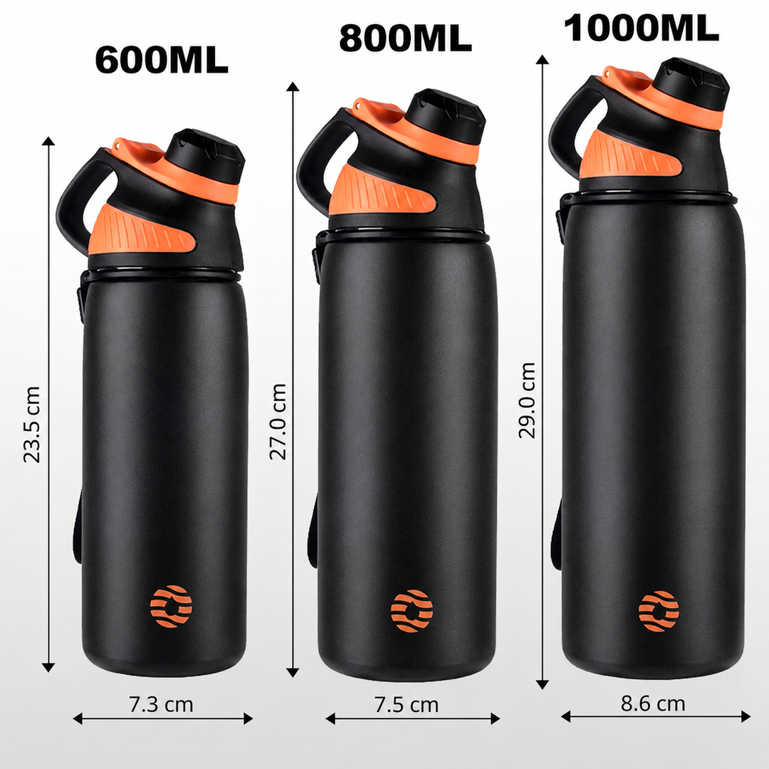 Rustfritt stål vakuumflaske 1000 ml med magnetisk lokk | Skanto