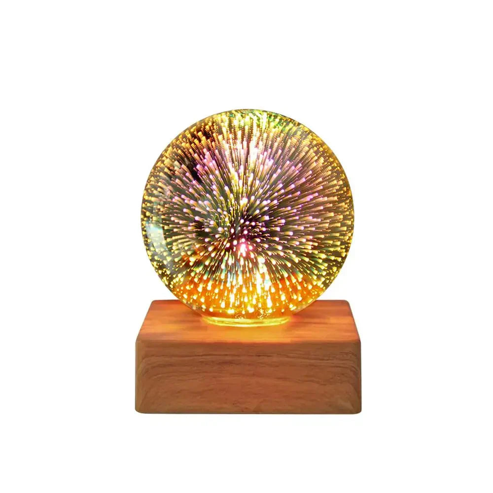 Elegant Crystal Ball Lampe med 3D Effekt Skanto