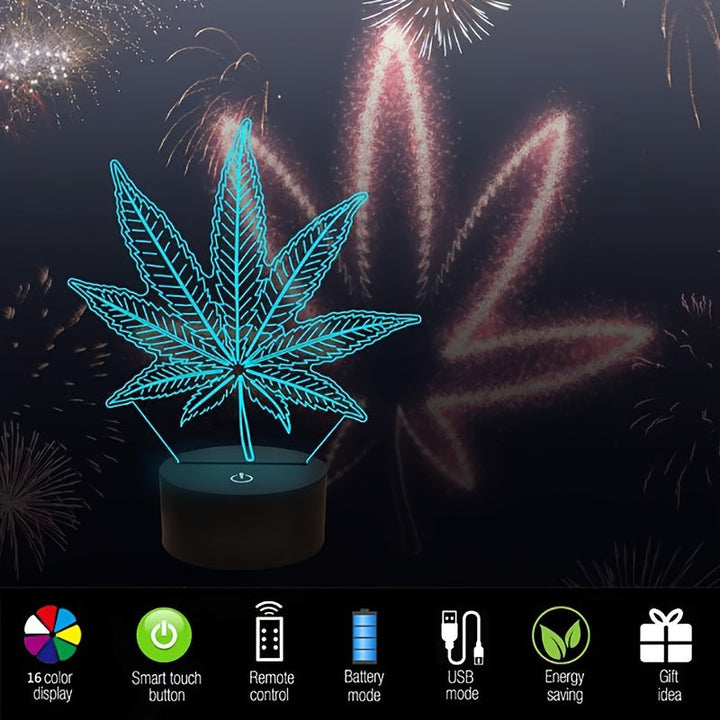 Skanto | GlowBud - 3D Hampbladlampe