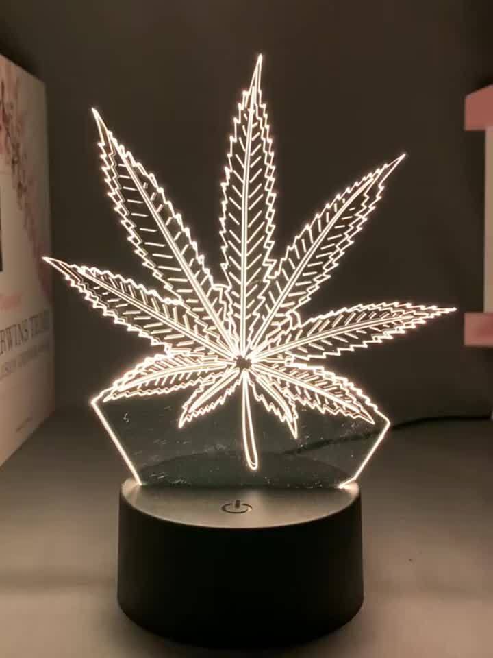 Skanto | GlowBud - 3D Hampbladlampe