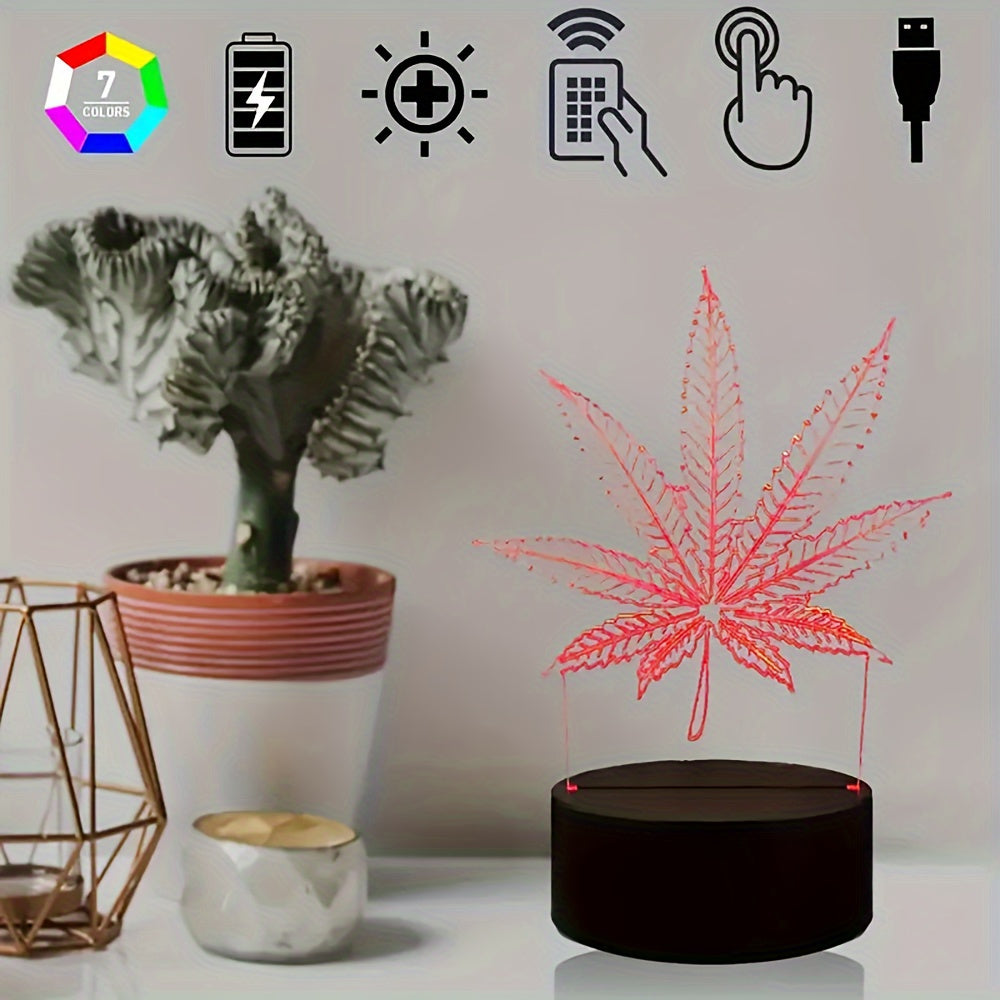 Skanto | GlowBud - 3D Hampbladlampe