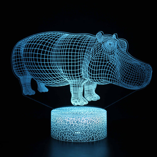 Skanto | Hippo 3D-optisk illusjonslampe