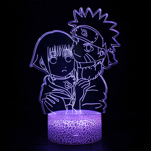 Skanto | Naruto & Hinata Karakter 3D Optisk Illusjonslampe