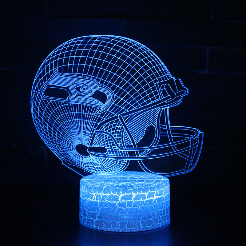 Skanto | Seahawks Fotballhjelm 3D Optisk Illusjon Lampe