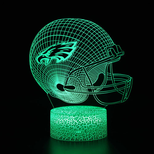 Skanto | Philadelphia Eagles Fotballhjelm 3D Optisk Illusjonslampe