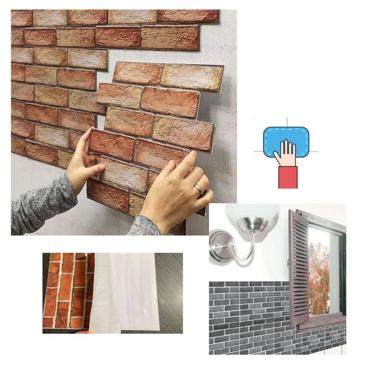 Peel and Stick 3D Foam Veggfliser