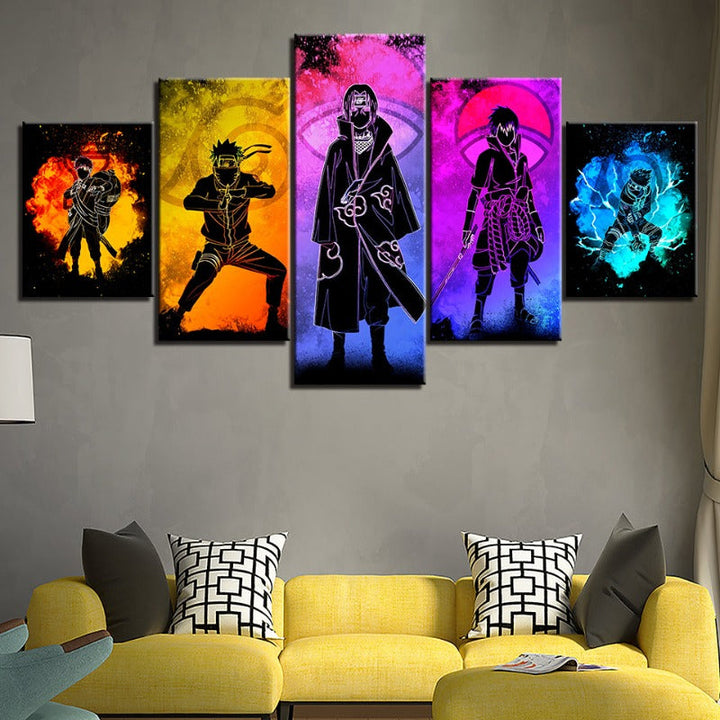 5 Pcs Naruto Anime - Canvas Wall Art Painting | Skanto