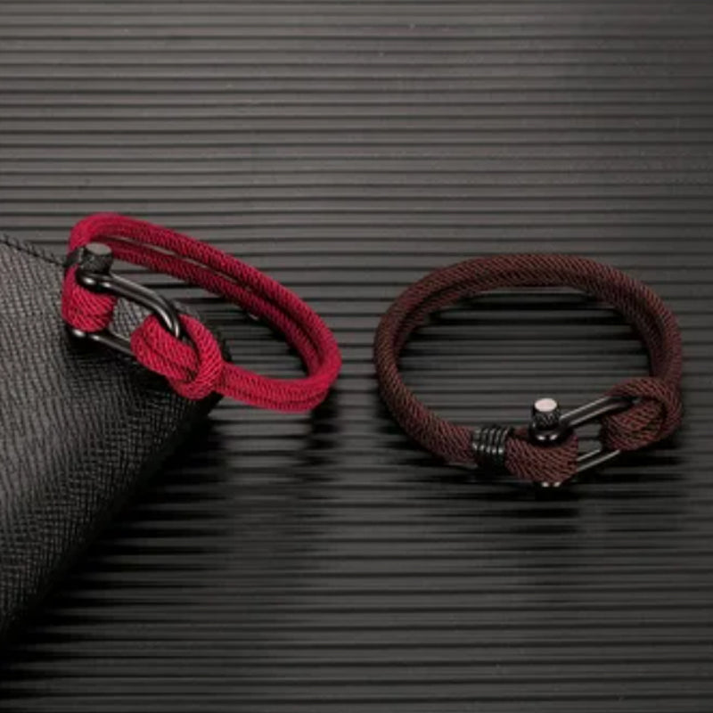 Skanto | U-formet spenne nylon flettet armbånd