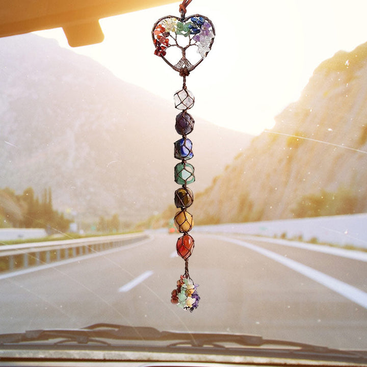 7 Chakra Stein Healing Crystal Tree of Life Dekorasjon | Skanto