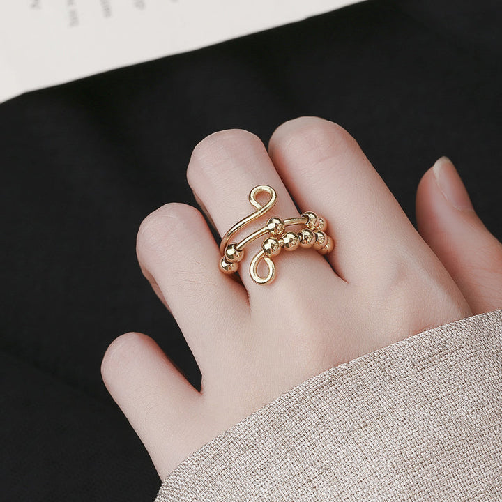 Skanto | Distribuer Dine Frykt Sirkel Perler Fidget Ring