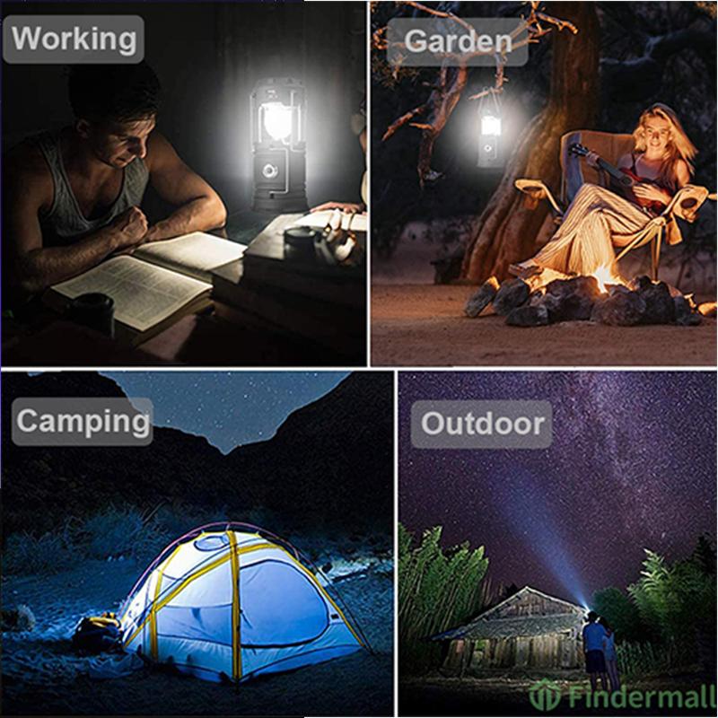 Utendørs LED campinglys med vifte | Skanto