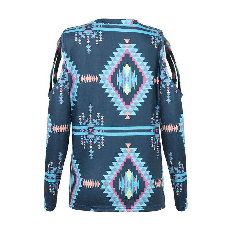Skanto | Trykt Langermet Crewneck Langermet T-skjorte