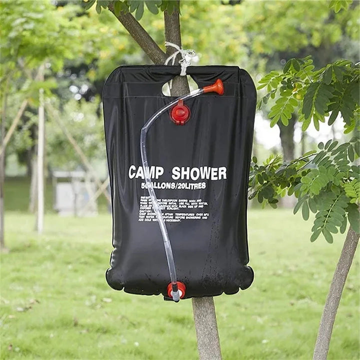 Portabel solvarmet campingdusjpose | Skanto