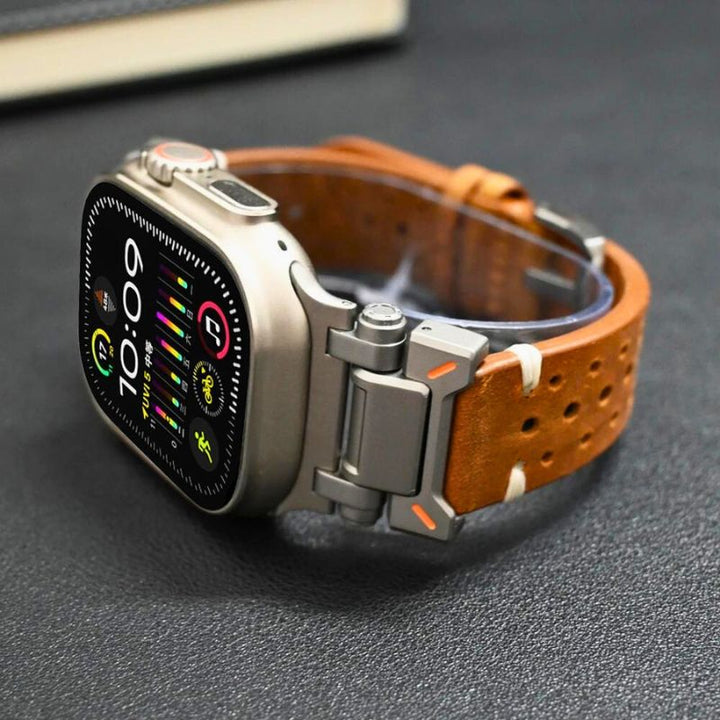 Skanto | Ekte lær Apple Watch-bånd – Stilig og slitesterk klokkerem for din Apple Watch