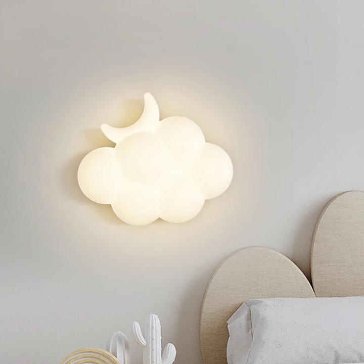 WhiteCloud Lampe – Stilren LED Veggbelysning for Barn Skanto