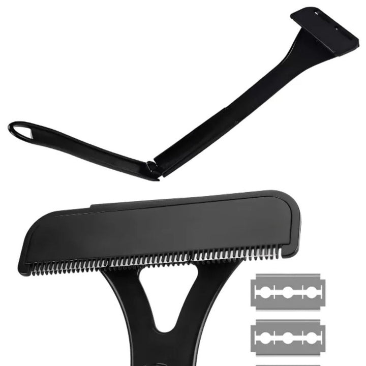 Ekstra-lang håndtak rekkevidde – Skarpe rustfrie blader – Jevn smertefri barbering – Uanstrengt DIY grooming for menn Skanto