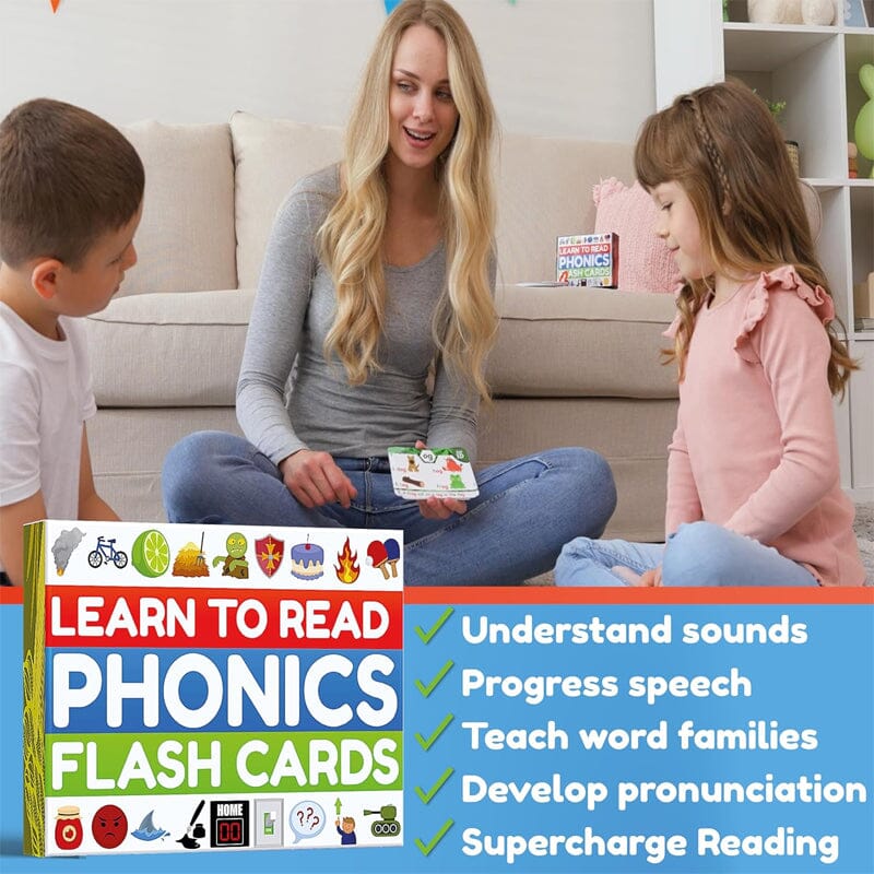 Skanto | Fonem Flashcards - Lære å lese i 20 trinn - Digrar CVC blandinger lange vokallyder