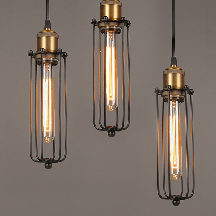 Skanto | Retro industriell hengelampe med metalldeksel