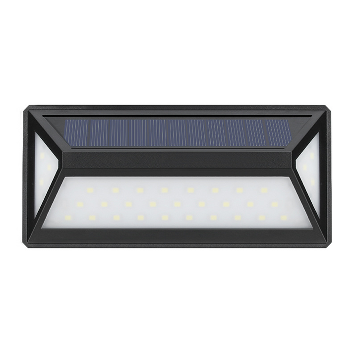 Skanto | Moderne solenergi LED vegglampe for utendørsbruk – Vanntett fasadebelysning med bevegelsessensor
