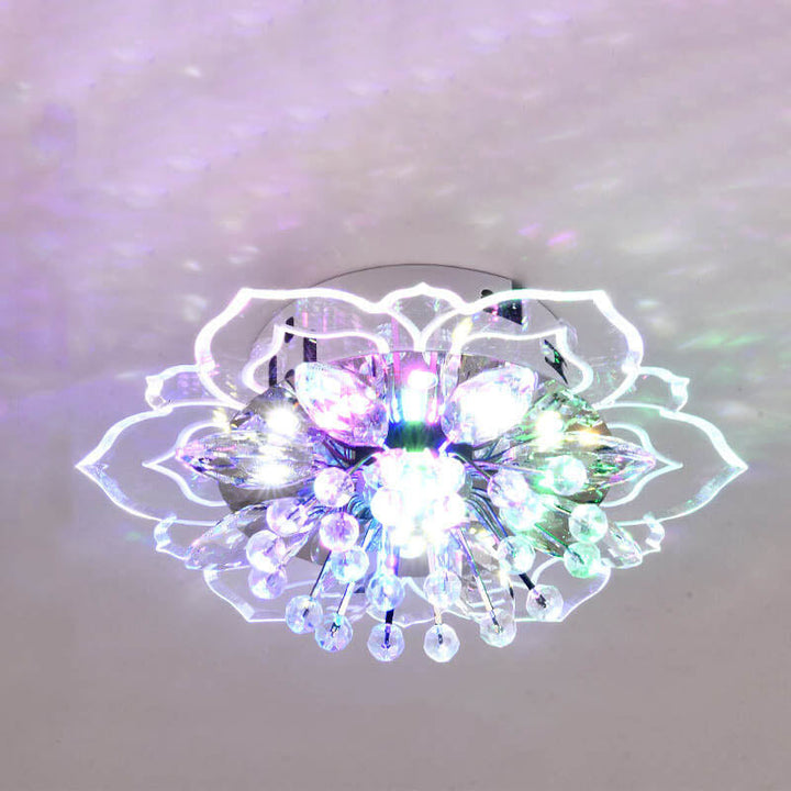 Skanto | GlowPetal LED Krystall Taklampe | Blomsterformet | Moderne Design | Energisparende | Dekorativ Belysning
