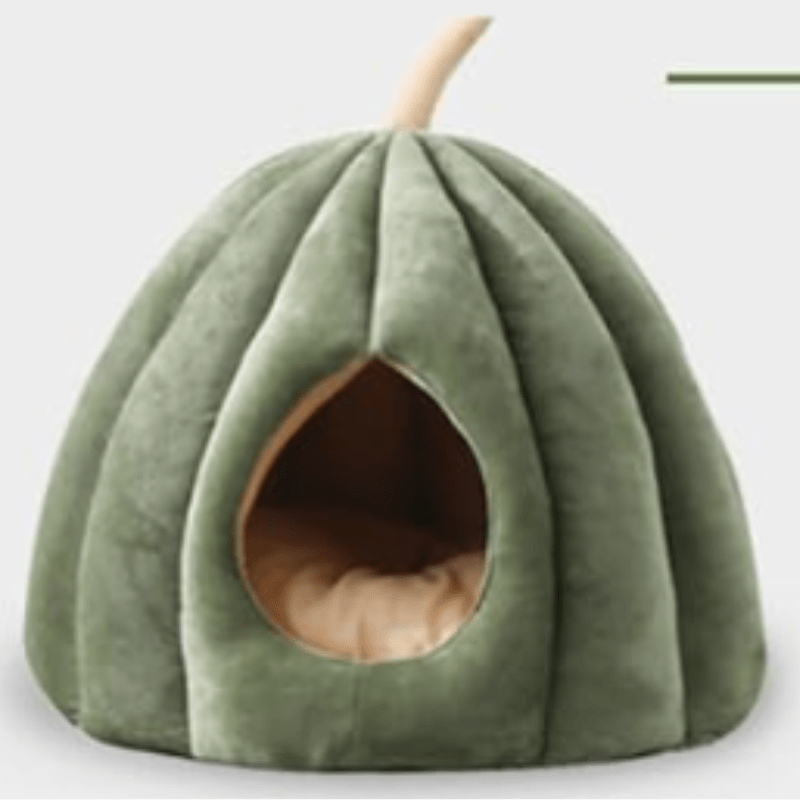 Skanto | CozyNest Gresskar Kattseng – Varm, Vaskbar & Komfortabel Katthule