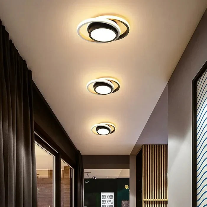 Moderne LED Taklampe med Dobbelt Ringdesign - Twilight Rings | Skanto