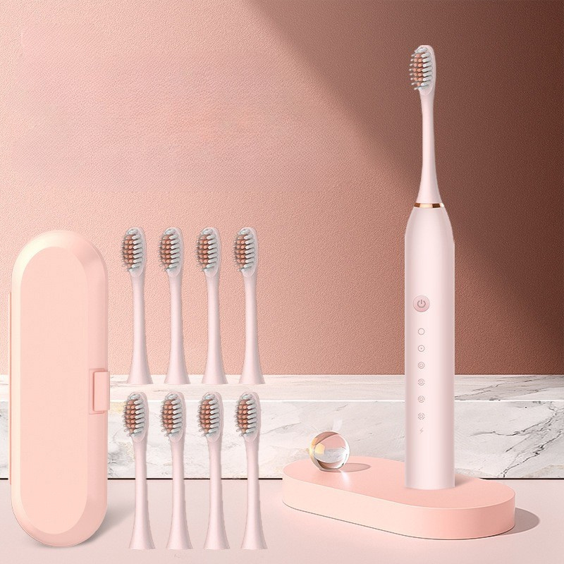 Skanto | GlowSmile Sonic Tannbørste – Oppladbar med 5 Moduser og 8 Børstehoder