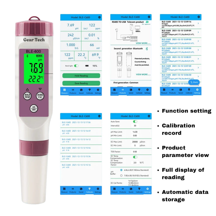 Skanto | Digital Pool Tester – Målingsapparat for pH og klor for enkel pH-måling i svømmevann