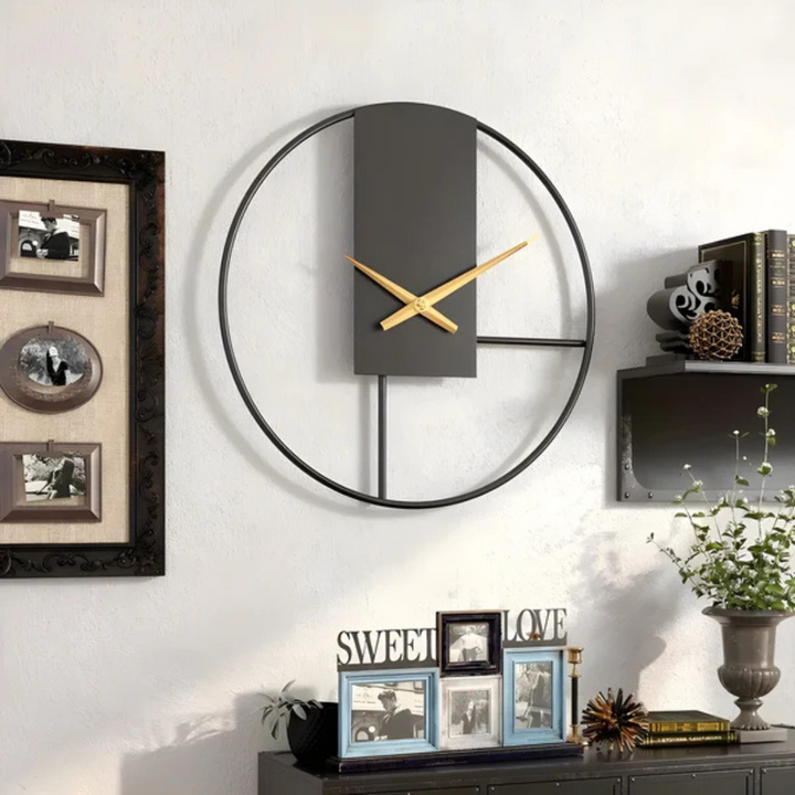 Skanto | Elegant Minimalist Veggklokke Aurum med Stille Mekanisme