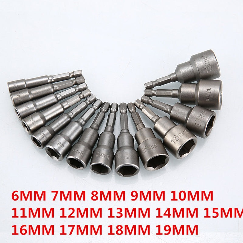 Skanto | Ekstra Dyp Hex Bit Socket Bolt Nut Driver Bit Sett