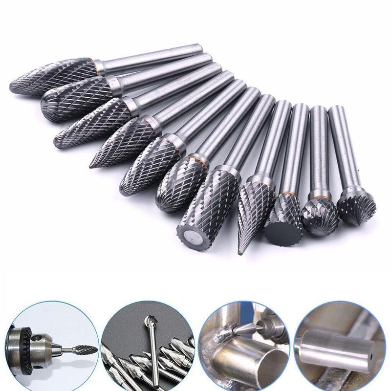 Tungsten Carbide Slipeskaft (10 PCS) | Skanto