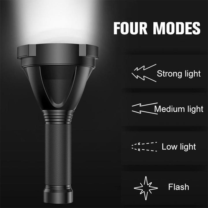 Skanto | Høy-effekt vanntett LED-lommelykt | 30 000–50 000 lumen oppladbar lommelykt