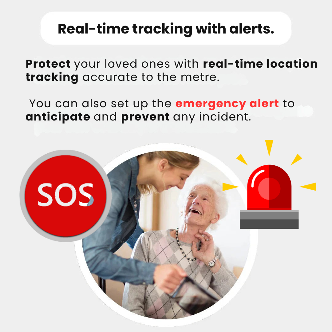Skanto | GPS Tracker for Seniors | Sanntidsovervåkning, Vanntett & Ingen Abonnementsavgifter for Ro i Sinne