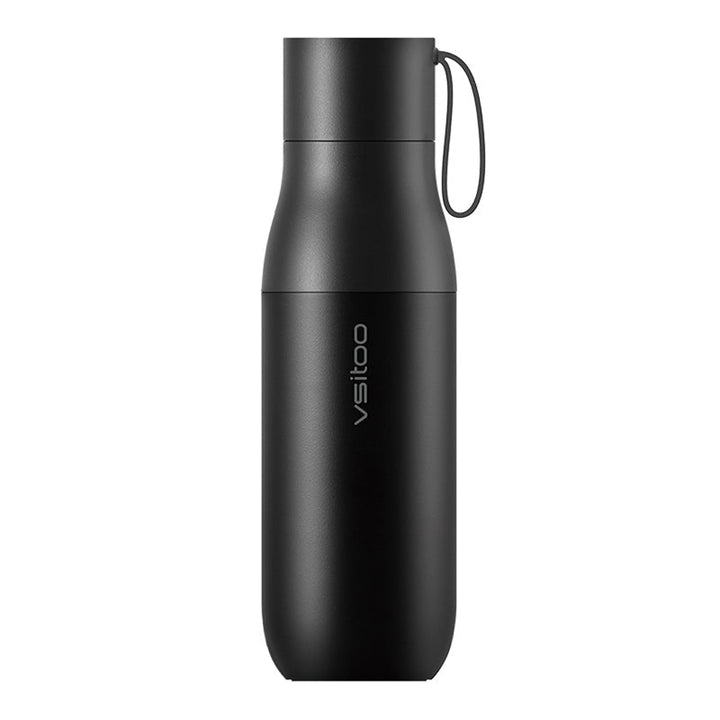 Skanto | 450ml Smart Vannflaske, med 24-timers Isolasjon, Temperaturdisplay, Vannkvalitetsdeteksjon og Magnetisk Lading, for Hjem, Kontor, Sport & Reise