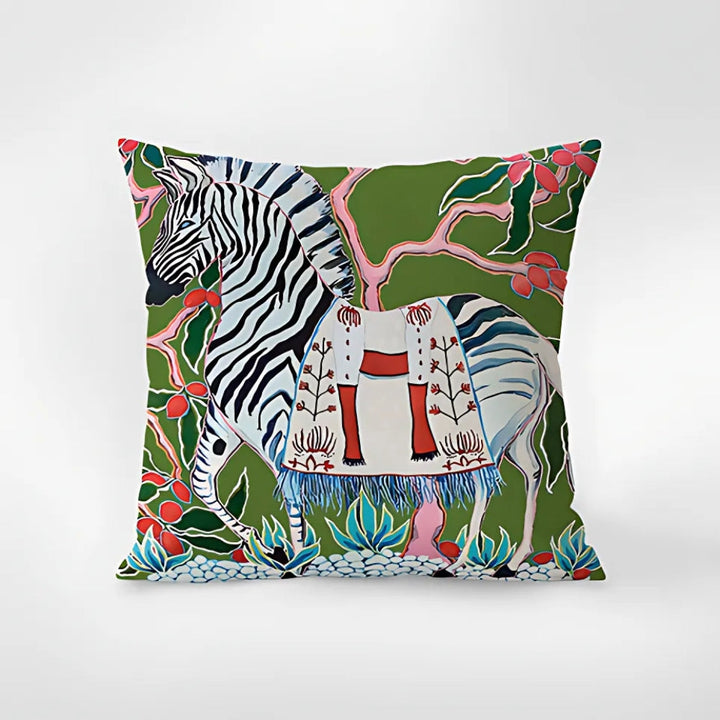 Skanto | Zebra Tapestry Fringed Putetrekk