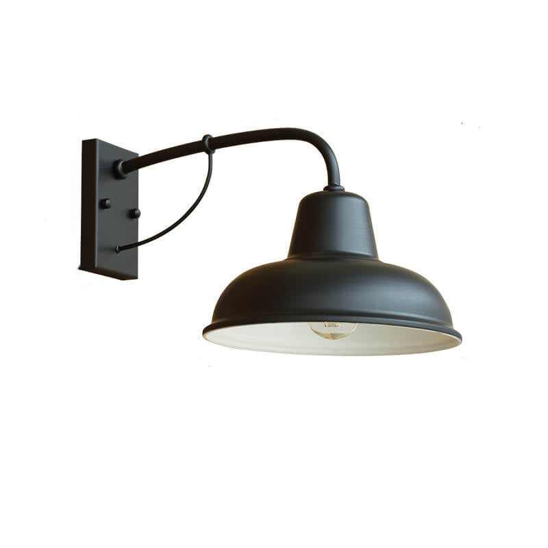 Vintage Iron Barn Vanntett Utendørs 1-Lyskilde Vegglampe | Skanto