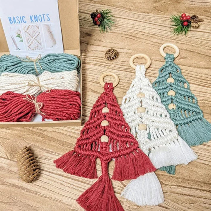 Skanto | Juletræ DIY Kit – Lag Din Egen Håndlaget Juletrepynt i Bomullssnor