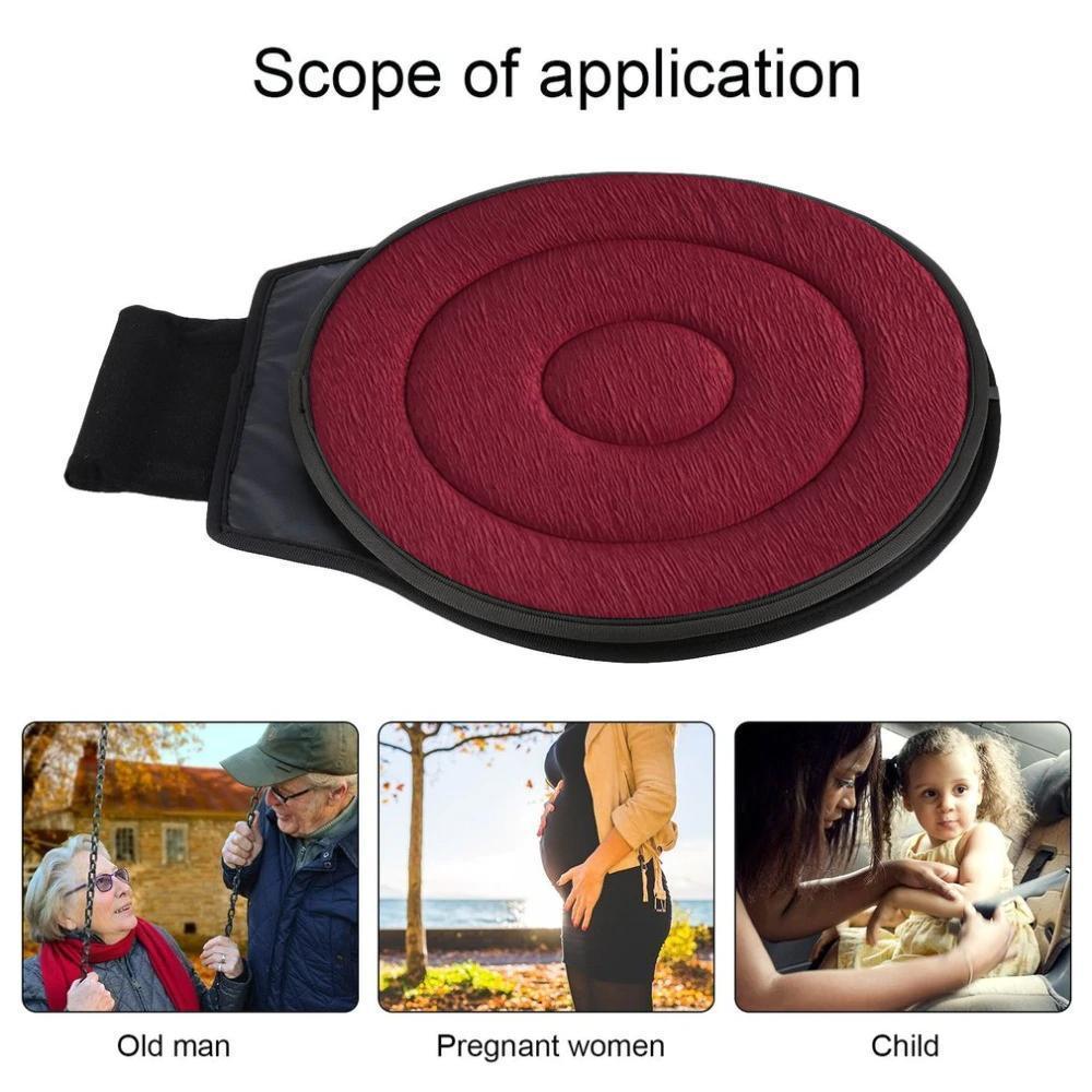 Skanto | Rotaseat 360° Rotasjonerbart Setepute | Ergonomisk & Anti-skli | For Bil, Kontor & Hjem | Ryggvennlig & Komfortabel