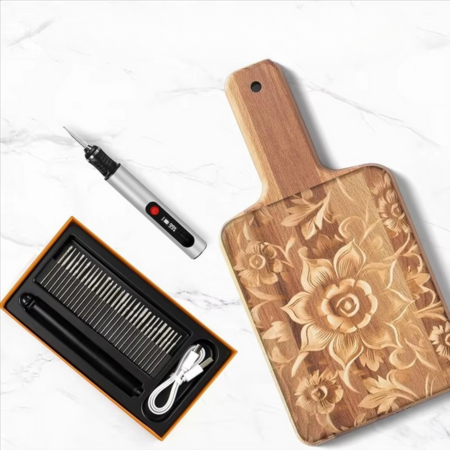 Skanto | DIY KITSCRIBE PENCIL for artists, rechargeable precision tool for 50+ surfaces with 30 bits and mastery guide