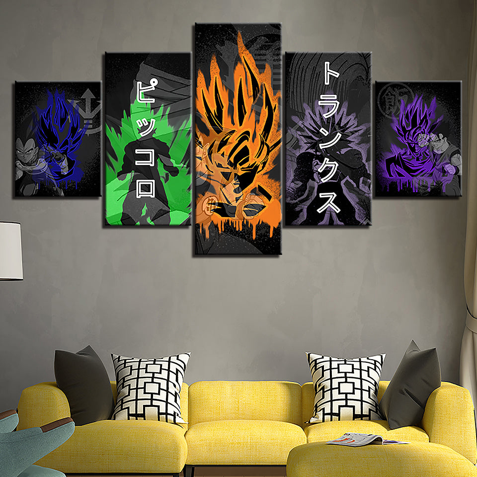 Dragon Ball Z Kunst - Lerret Veggkunst Maleri