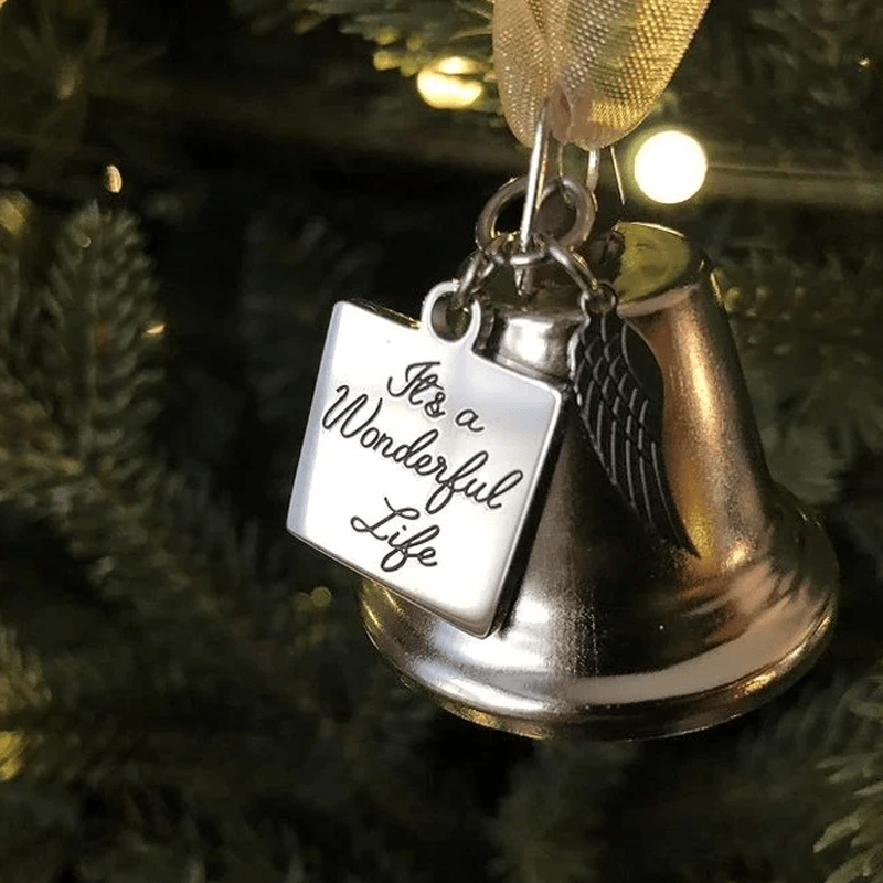 Skanto | 🎄Juletrær Minneornamenter Englevinger Klokker Hengende Dekorasjon
