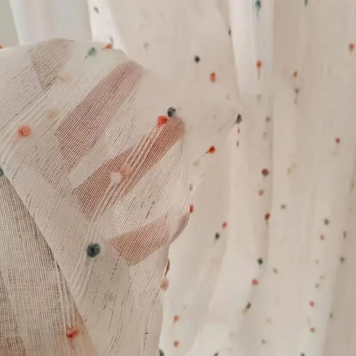 Skanto | Sugar Bean Regnbue Brodert Tyll Gardinpanel
