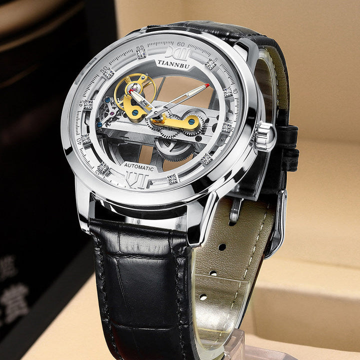 Skanto | Skeleton Tourbillon Ultra Tynn Automatisk Mekanisk Klokke