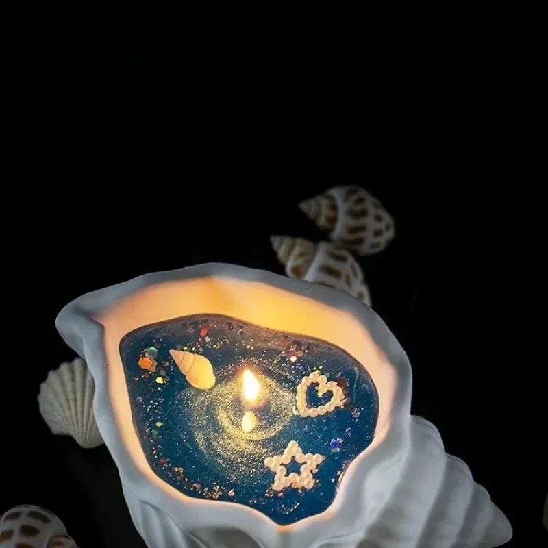 Aromatherapie-Duftkerze med Muschelmotiv