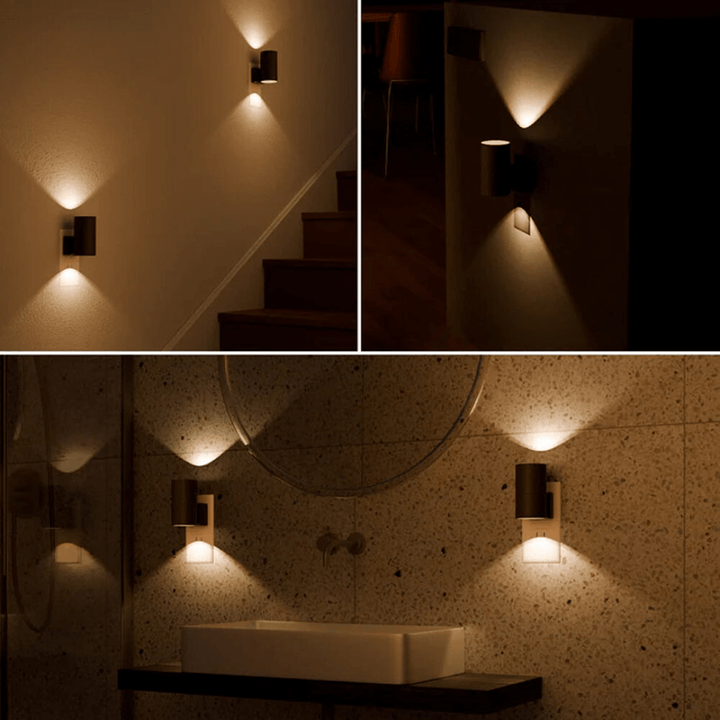 Skanto | Alova LED Plug-In Vegglampe – Dimmbar Sensorlampe for Gang, Trapper & Soverom