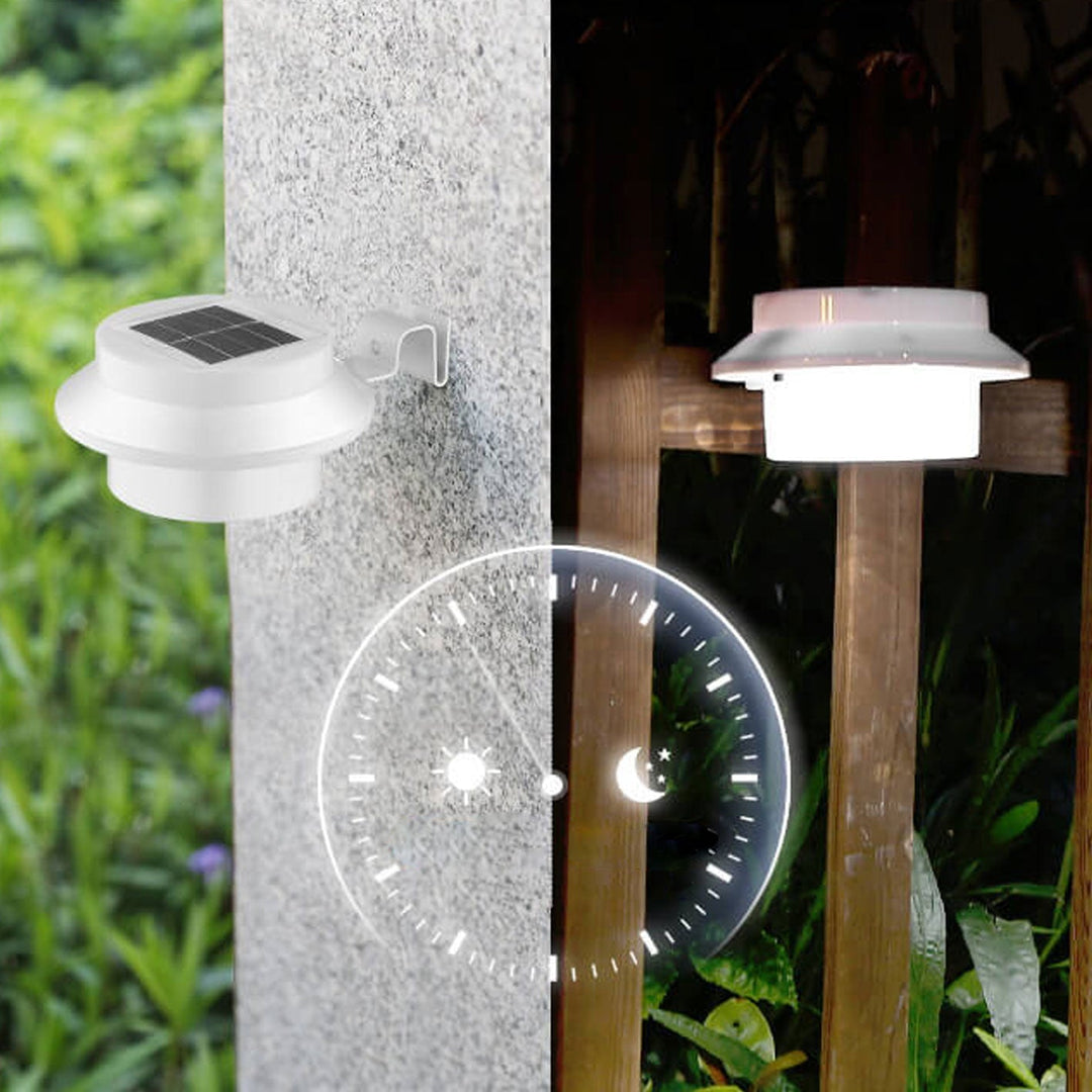 Solar Cylinder LED Utendørs Vanntett Gjerde Vegglampe | Skanto