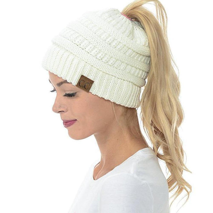 Knit hestehale lue | Skanto