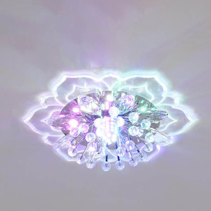 Skanto | GlowPetal LED Krystall Taklampe | Blomsterformet | Moderne Design | Energisparende | Dekorativ Belysning
